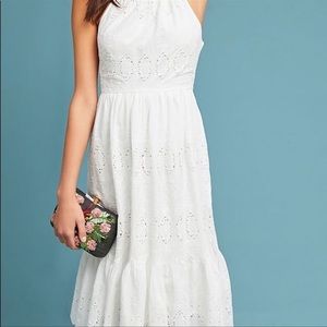Anthropologie Maeve Eyelet Midi Dress